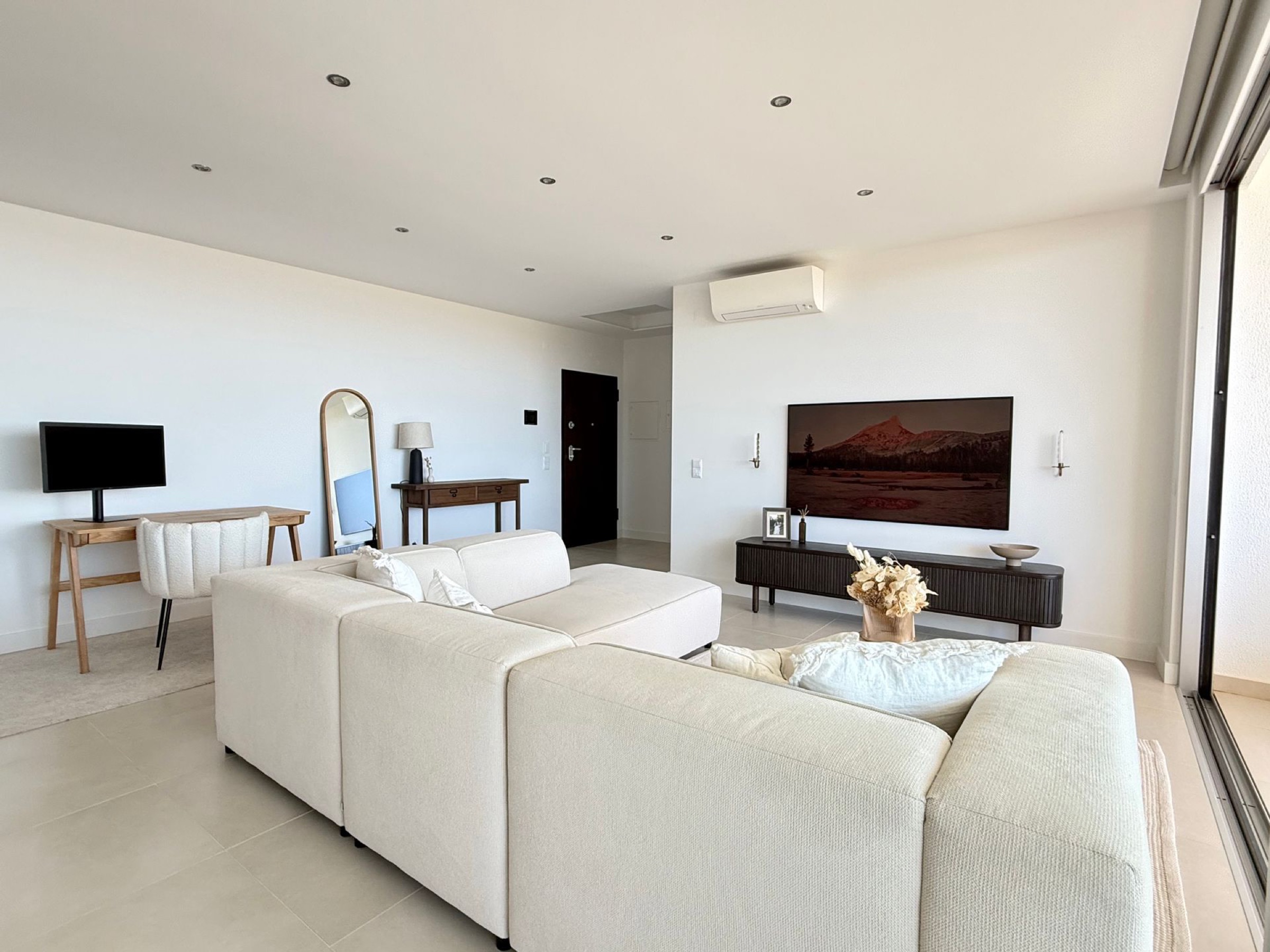 Bright open-plan living room
