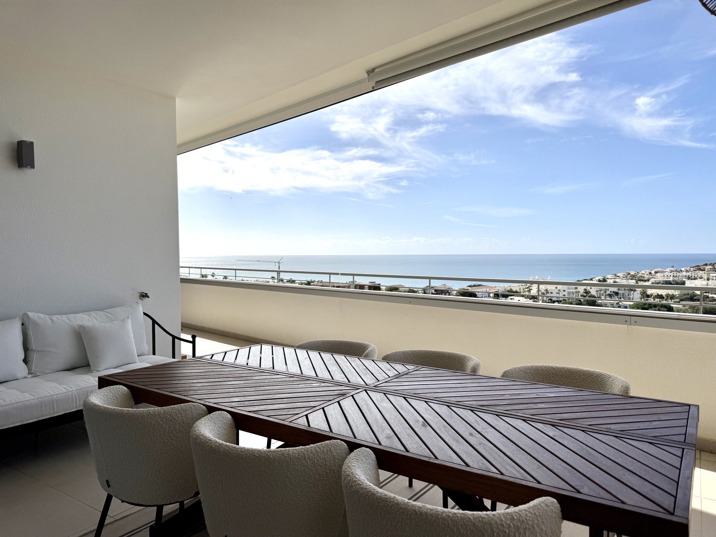Covered terrace dining area with Atlantic view