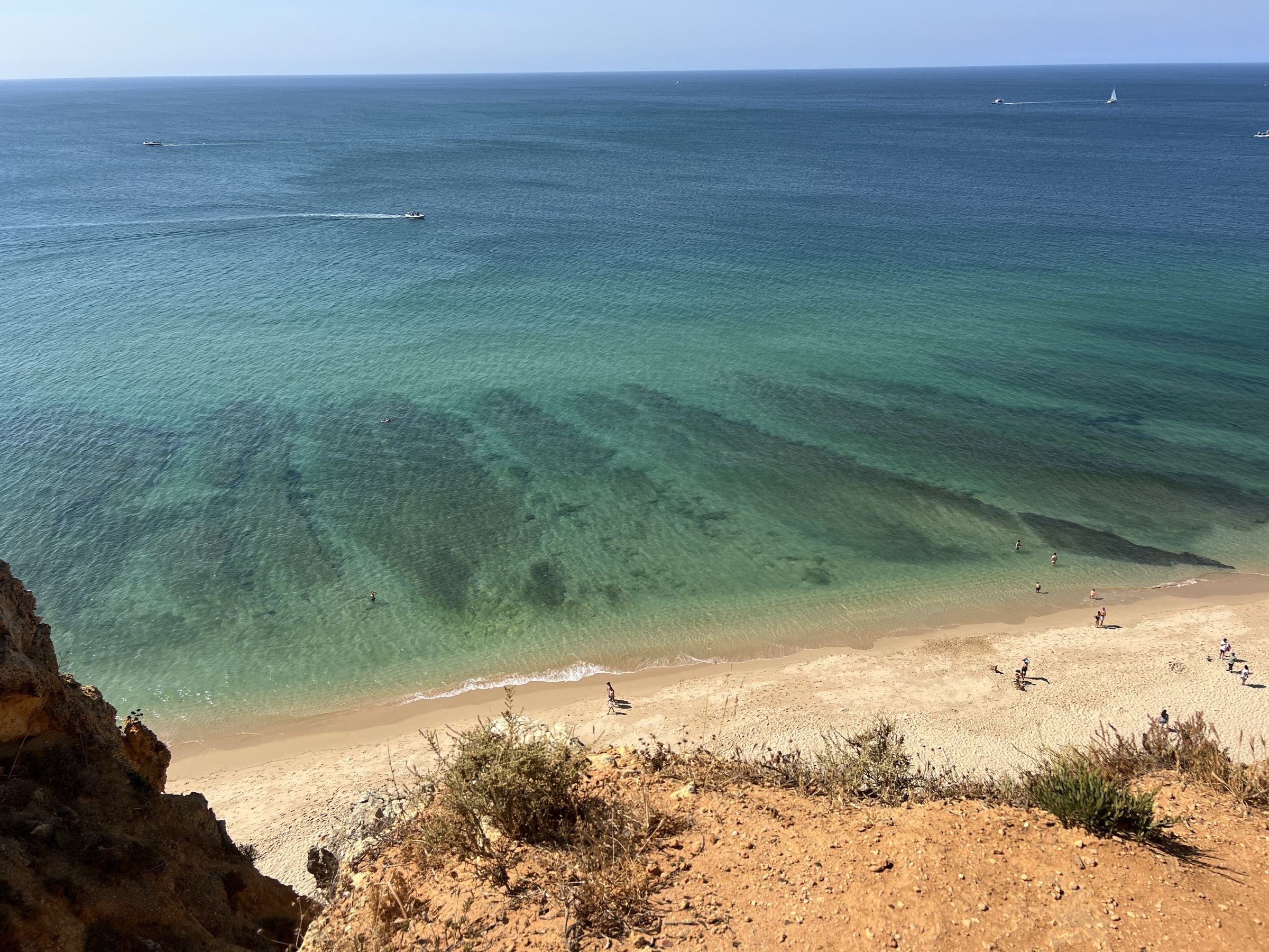 Atlantic cliffs and turquoise water near Lagos